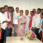 نرمل میں صحافیوں کے امکنہ اراضی کی زنجیری بھوک ہڑتال کو بی آر ایس کی حمایت