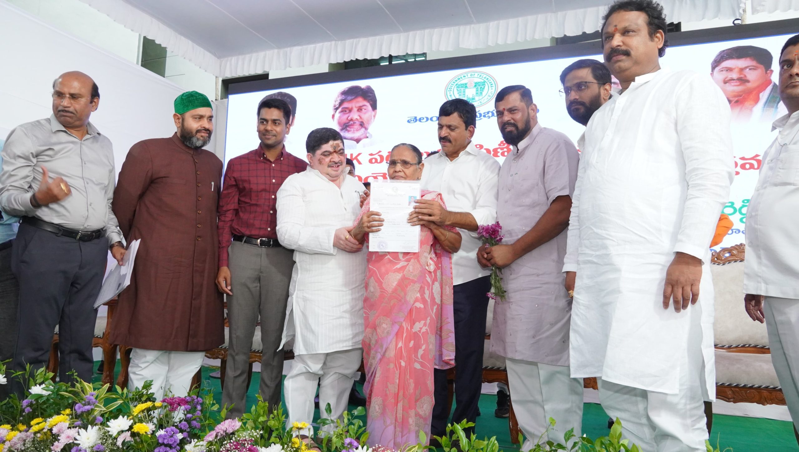 Distribution of Double Bedroom Allotment Deeds to Beneficiaries in Goshamahal Constituency at Hyderabad Collectorate