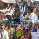 Muslims protest strongly in Bhainsa against Bihar Chief Minister Nitish Kumar’s indecent behavior.