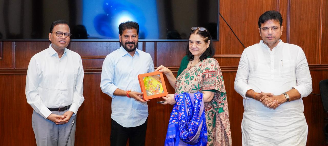 CM Revanth Reddy Meets Maneka Gandhi; Animal Welfare Measures Reviewed
