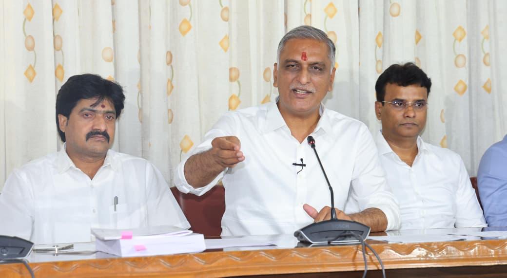 Former Minister and BRS Party Deputy Floor Leader T. Harish Rao addressed a press conference at the Assembly Media Hall, strongly criticizing the Congress government over the conduct of the recent Assembly sessions and several governance issues.