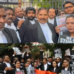 HIGH COURT ADVOCATES STAGE PROTEST; DEMAND IMMEDIATE RESIGNATION OF UNION EDUCATION MINISTER DHARMENDRA PRADHAN