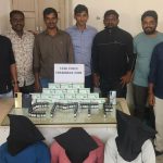 CHARMINAR ZONE TASK FORCE – APPREHENDED (03) RESPONDENTS – SEIZED (100) MEPHENTERMINE SULPHATE INJECTIONS, (01) TWO-WHEELER & (03) MOBILE PHONES – ALL WORTH OF RS. 4,00,000/-